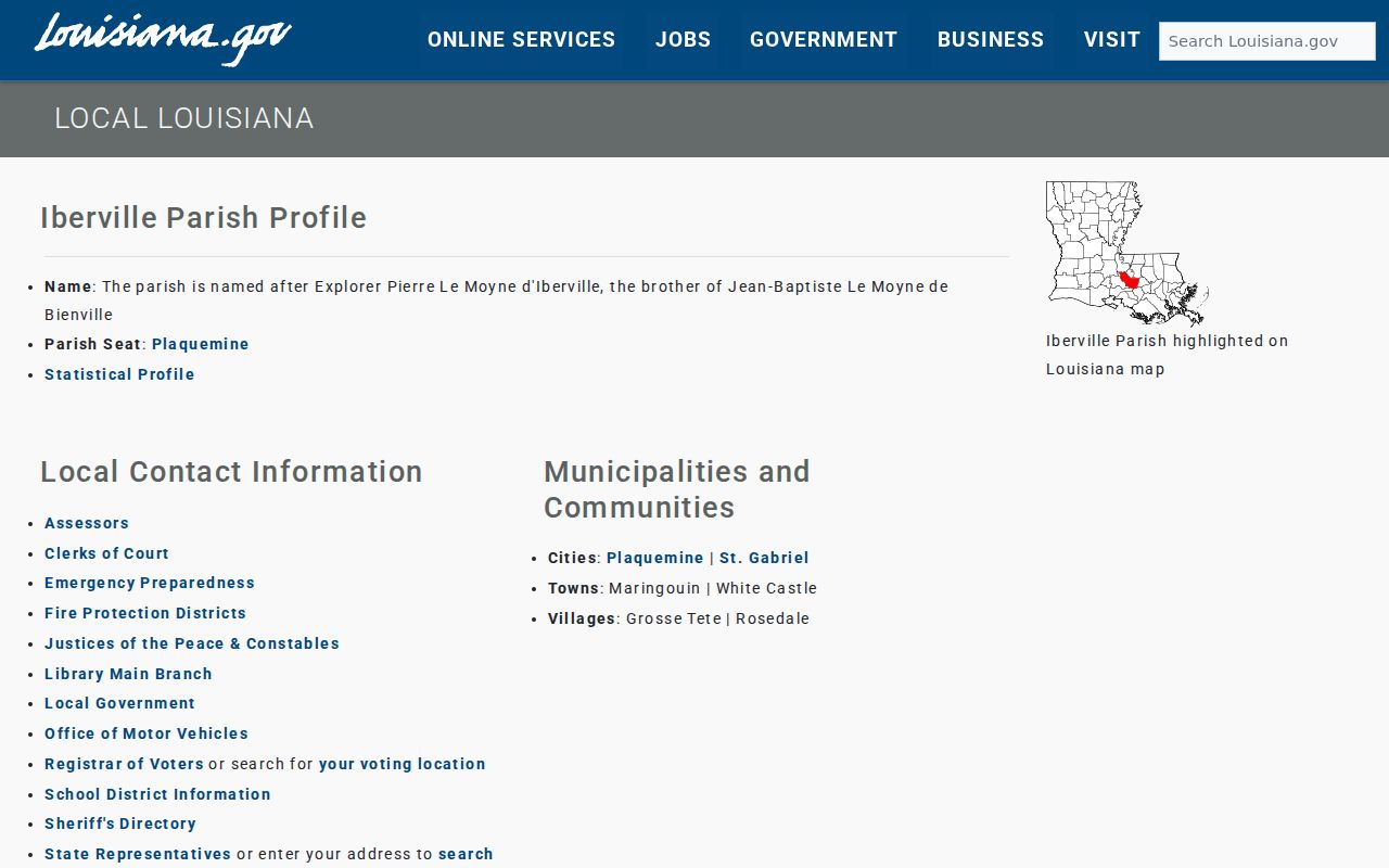 Plaquemine court docket Iberville Parish official city and parish profile